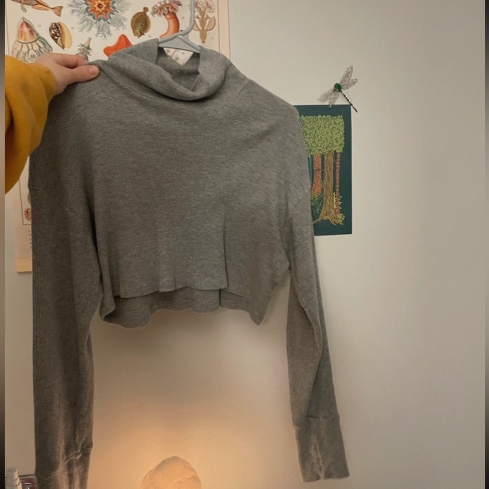 Two waffle knit layering shirts